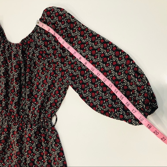 Lulu’s Abigayle Floral Print Off-the-Shoulder Midi Dress Size Small - Picture 12 of 16